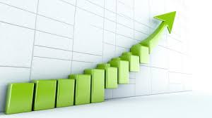 an upward arrow on a chart symbolizing progress